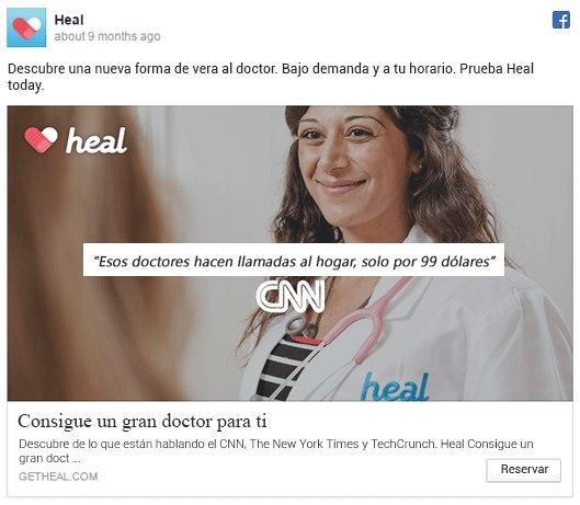 Anuncio "Consigue un gran doctor para ti" de Heal 